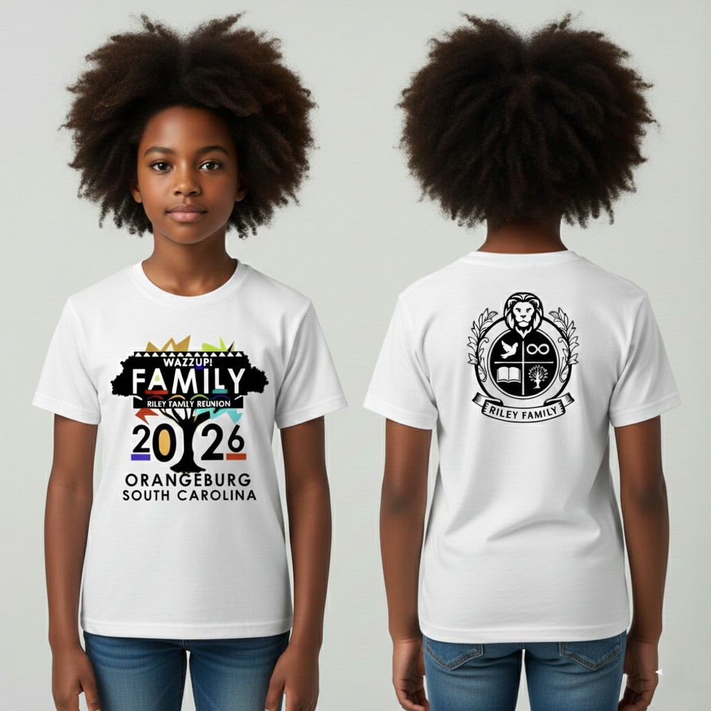 Riley Family Reunion 2026 Official T-Shirt - Back View